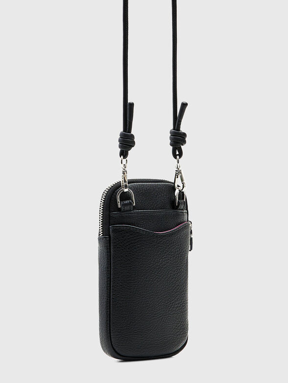 Black phone pouch with logo detail - 2