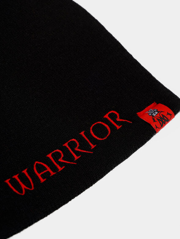 Knitted hat with logo print - 2