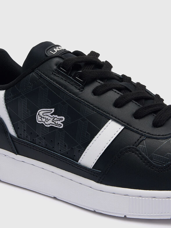 Monogram leather sneakers - 4