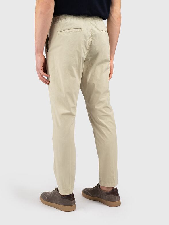 Slim fit cotton blend trousers - 2