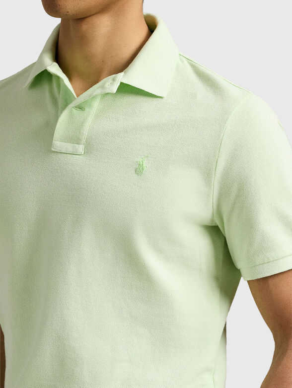 Cotton polo shirt with logo embroidery - 4