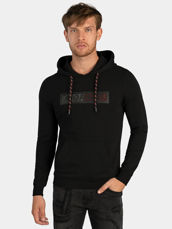 Black cotton sweatshirt - 1