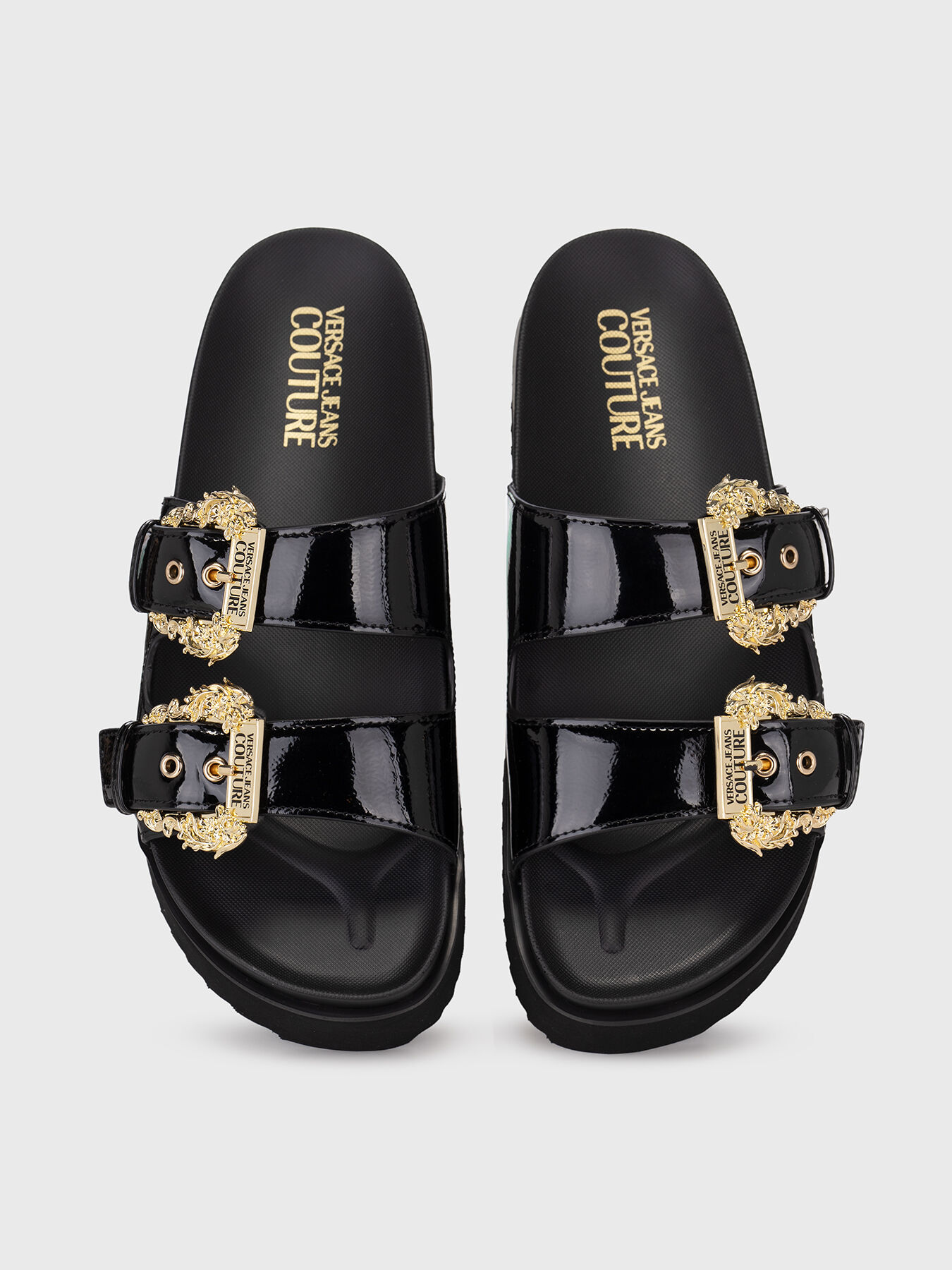 シューズ・サンダルその他 VERSACE JEANS Woman Pumps Black 75VA3S50ZS859 899 Hurley Satin Platform Pumps Black,Print | VERSACE US