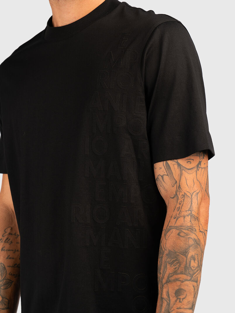 Cotton T-shirt with oval neckline - 3