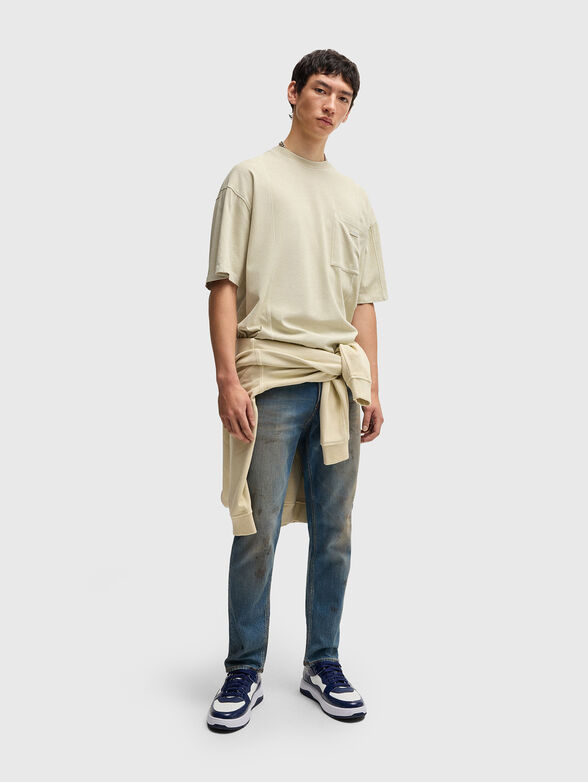 Cotton T-shirt with vertical seams - 2