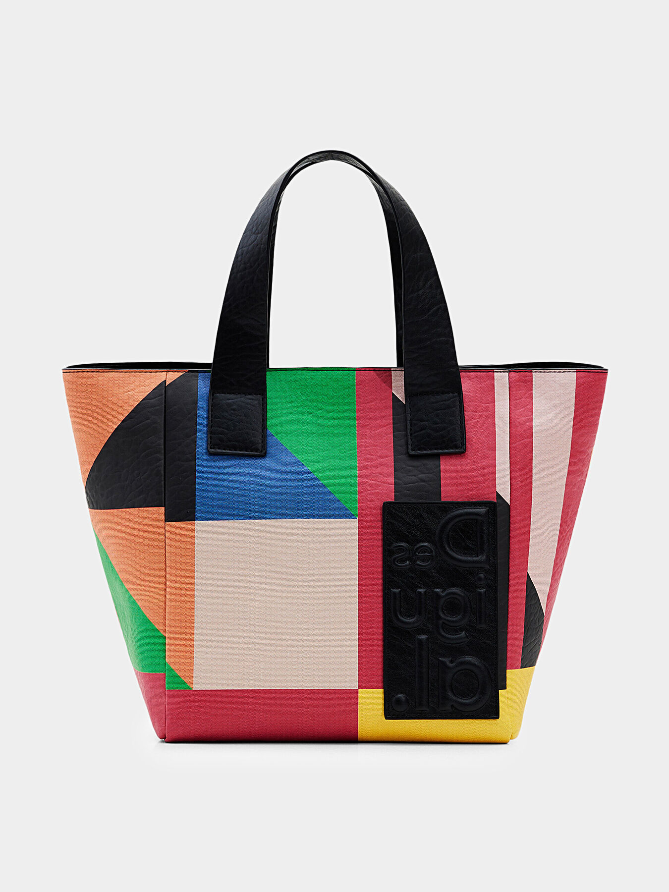 Desigual 多色装飾バッグ Bag with multicolor print and logo patch brand DESIGUAL