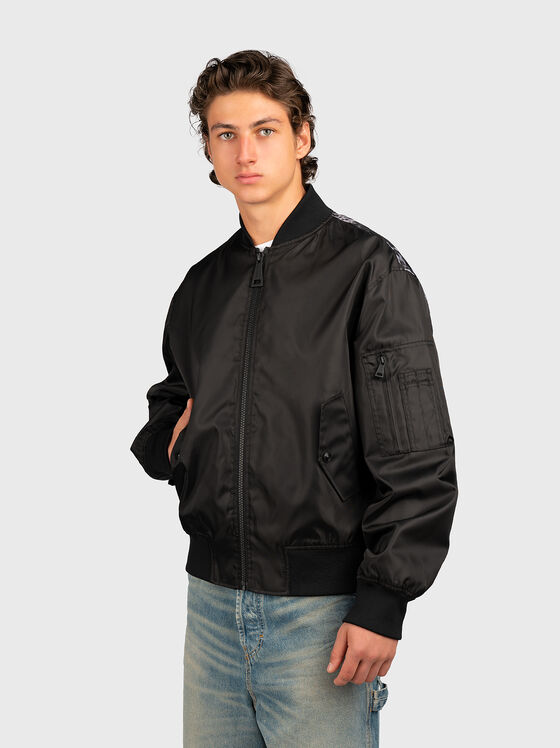 Бомбър яке с принт на гърба - 1