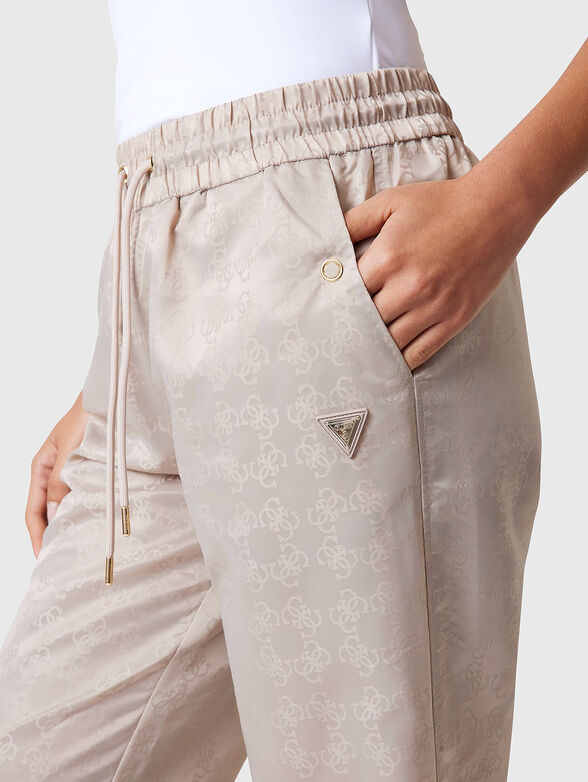 Sports trousers with monogram logo print - 3