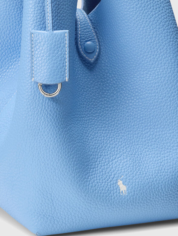 Leather bag with logo detail - 5