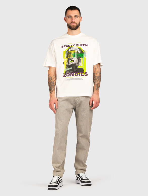 Unisex black printed t-shirt - 4