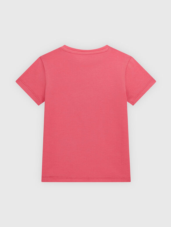 Pink T-shirt with logo print - 2