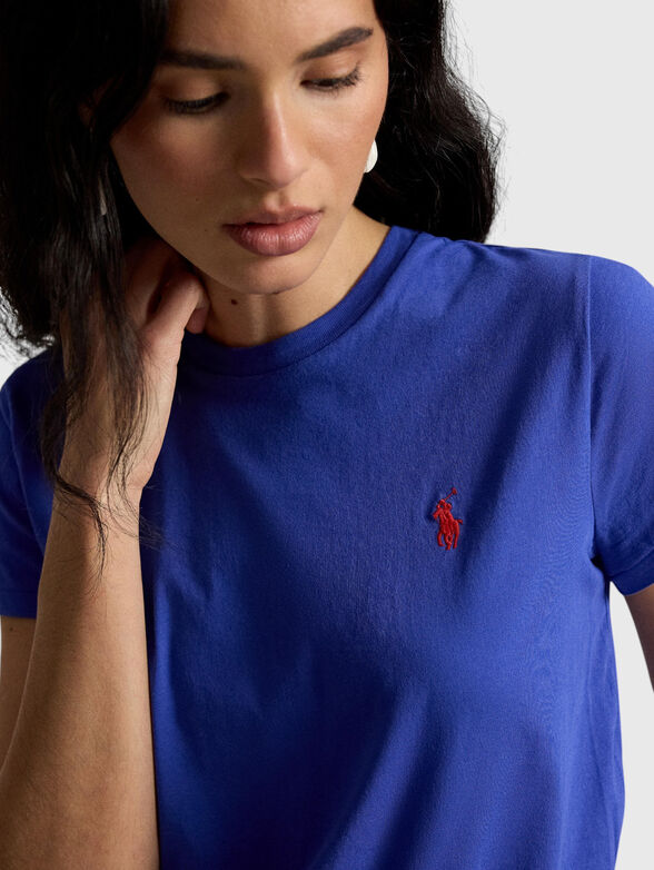 Cotton T-shirt with embroidered logo  - 4