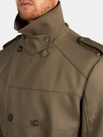Cotton trench in brown color - 5