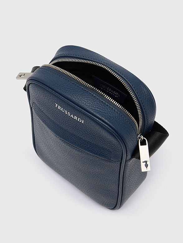 Leather crossbody bag with mini logo - 2