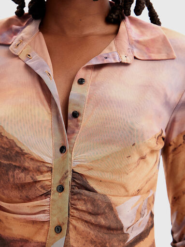 Shirt with multicolor print - 4