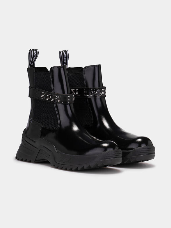 Ankle boots with silver studs logo - 2