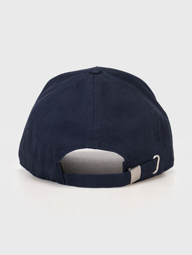 Logo embroidered cap in dark blue - 3