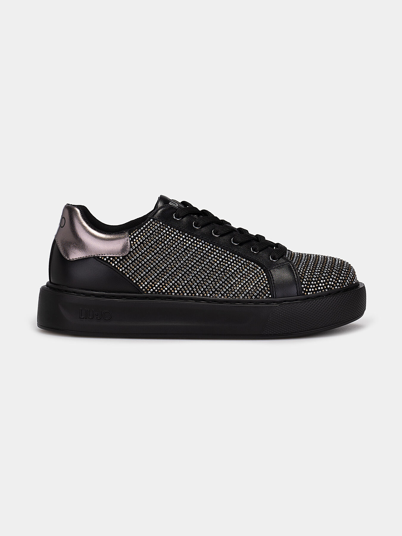 Liu Jo 星形スタッズ ブラックバッグ AMAZING 23 shoes with rhinestones brand LIU JO