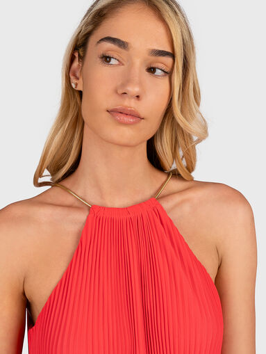 Pleated halter neck dress - 3