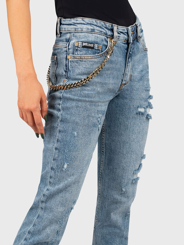 Blue slim jeans - 5