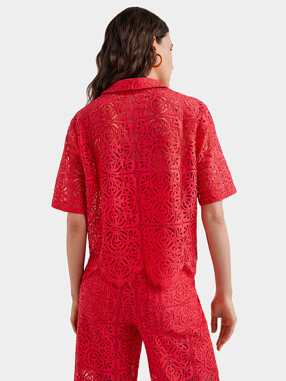 Red lace shirt - 3