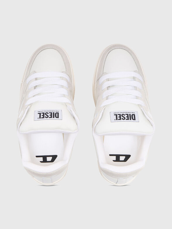 White leather sport shoes - 5