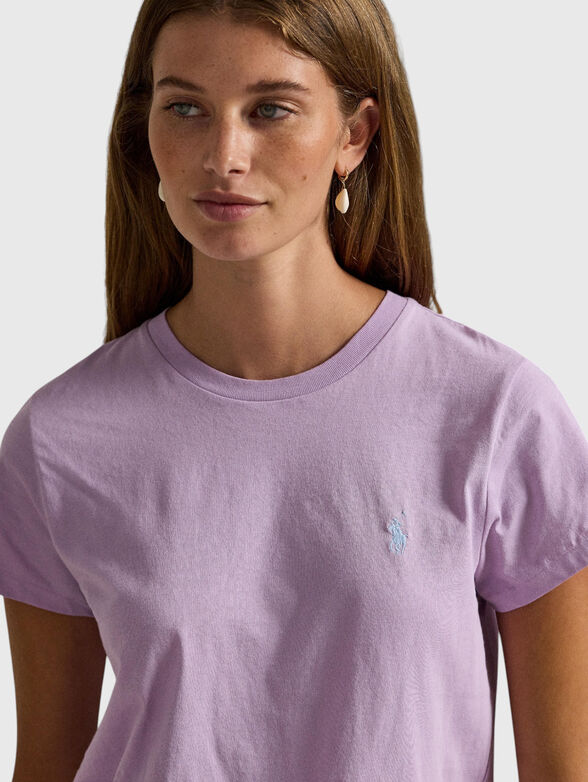 Purple cotton T-shirt - 4