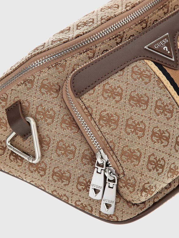 Waist bag with monogram logo print - 3