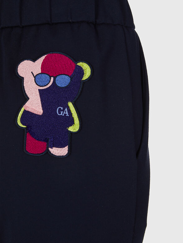 Slim trousers with accent embroidery - 4