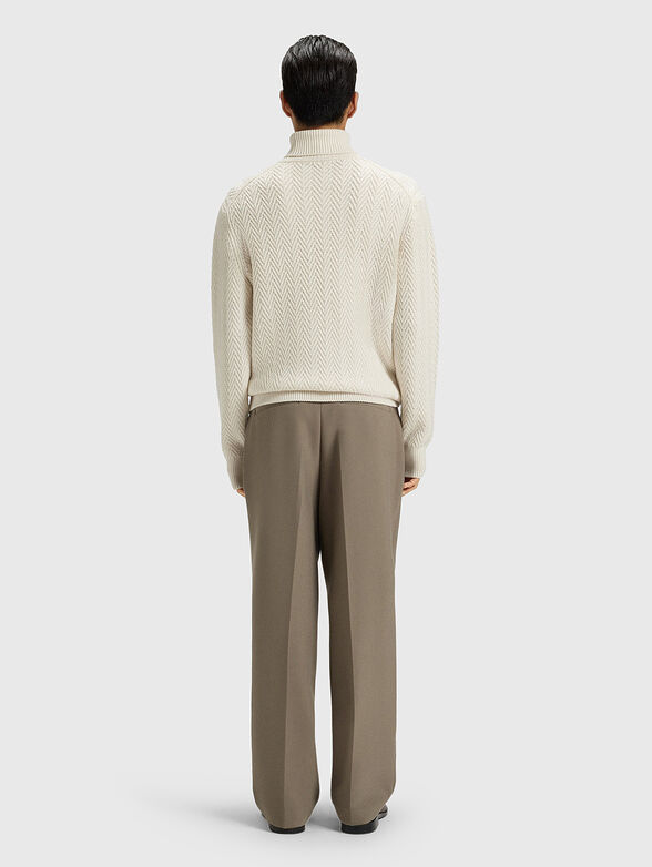 Wool sweater with polo neck - 3