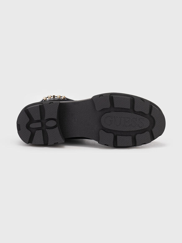 YELMA black boots with logo motif  - 4