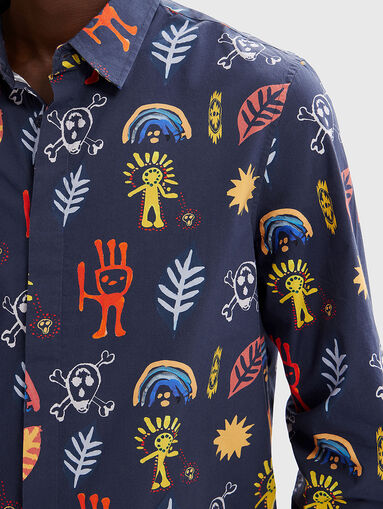 Multicolor cotton shirt  - 4
