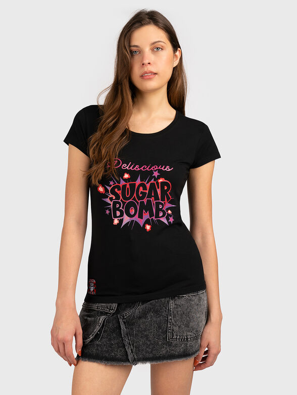 TSL078 T-shirt with contrasting print - 0