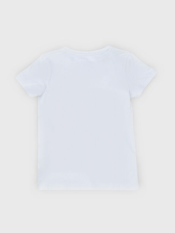 T-shirt with floral print in blue  - 2