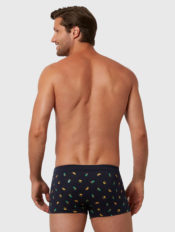 NYC black trunks with print - 2