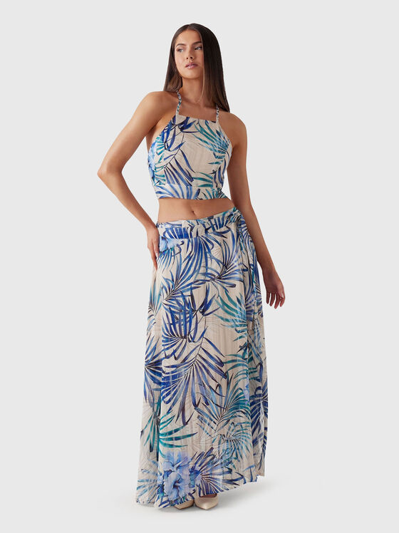 GAELLE floral print crop top - 2