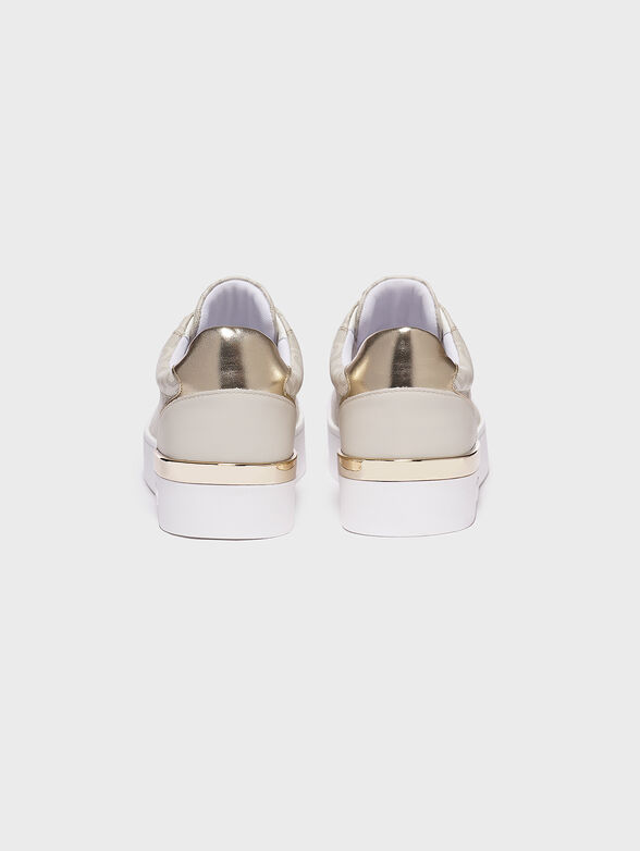 SILVIA Leather sneakers with lasered logo - 3