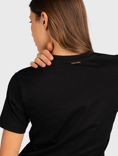 Black T-shirt with logo accent - 4