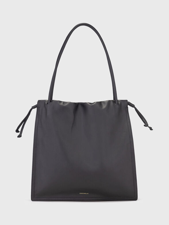 Big leather bag with logo detail - 2