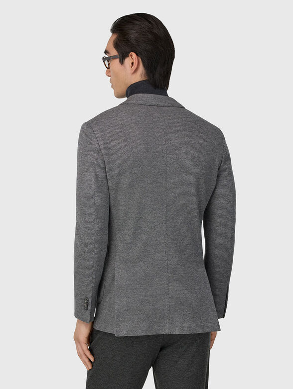 Cotton blend jacket in grey - 3