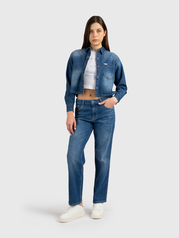 Cropped denim shirt - 2