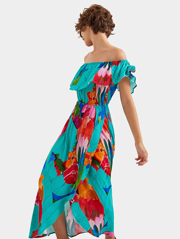 Dress with tropical print - 3