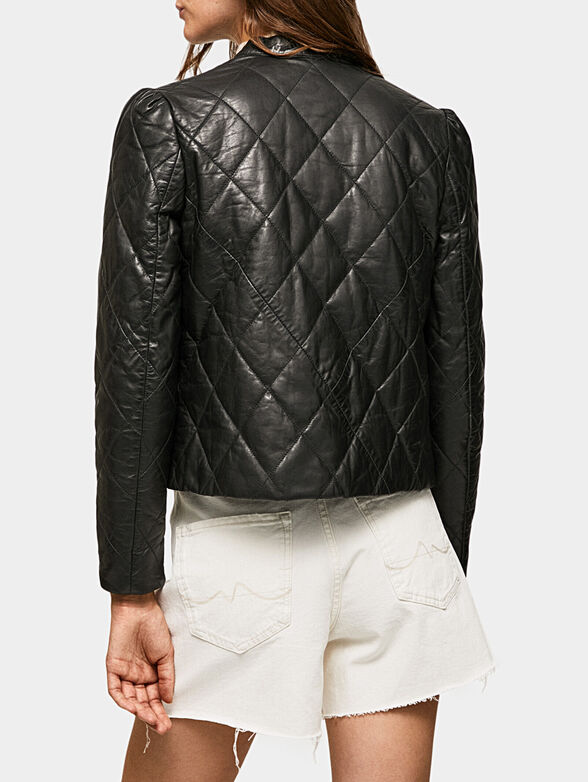 RISH leather jacket with quilted effect - 3