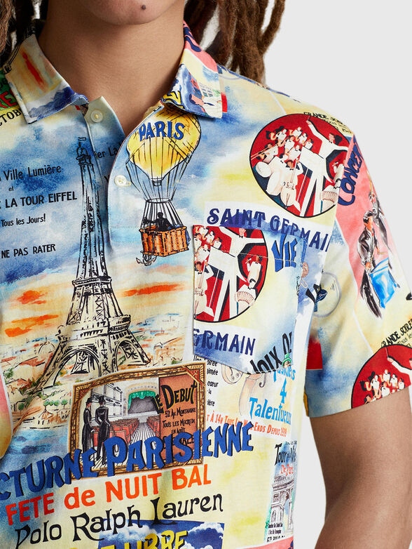 Polo shirt with print and pocket - 4
