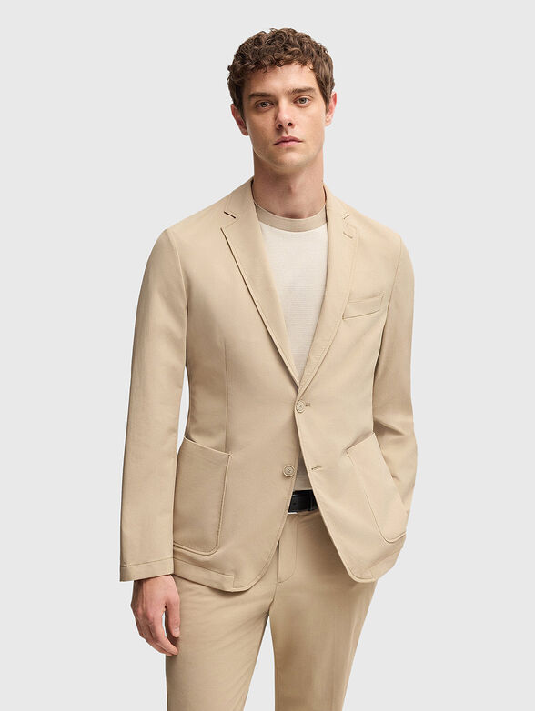 Slim jacket in beige color - 1