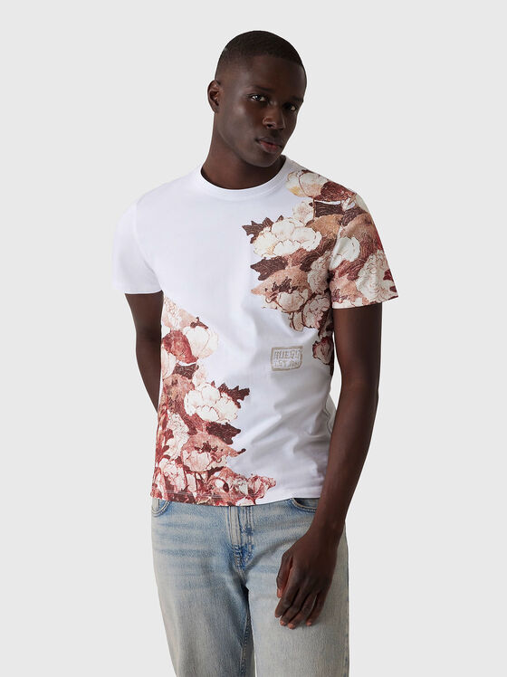 T-shirt with floral motifs and logo - 1