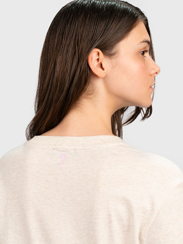 Blue T-shirt with maxi print - 3