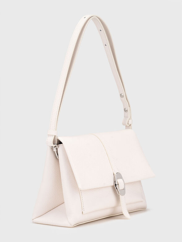 Beige leather shoulder bag - 4