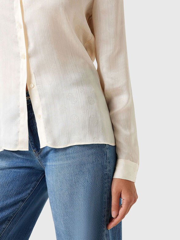 MARTHE shirt with accent logo print - 4