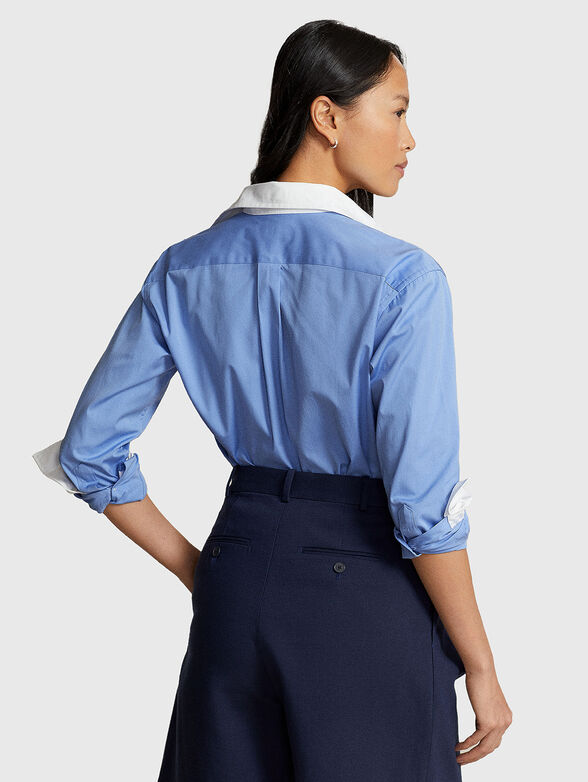 Cotton shirt with contrasting details - 3
